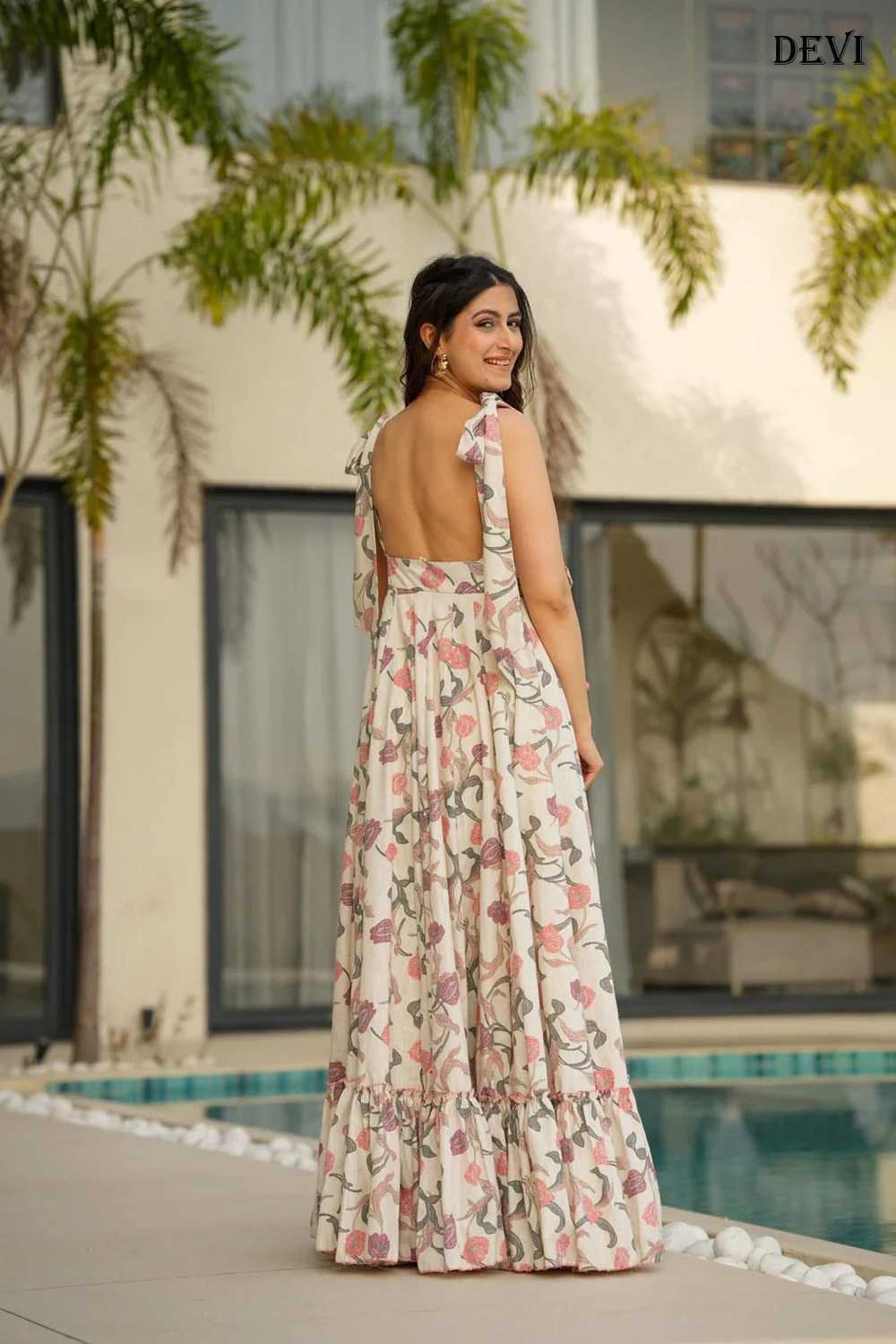 Cotton Cambric Printed Gown