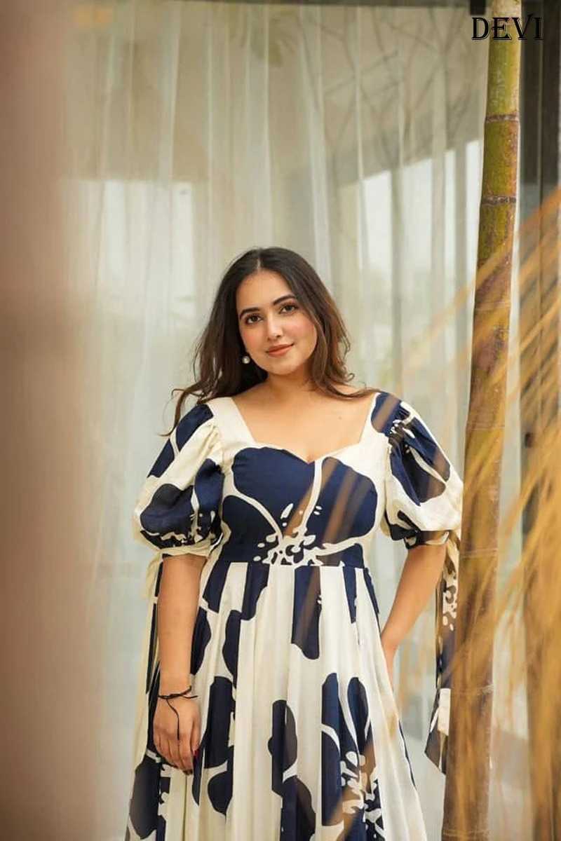 Cotton Cambric Printed Gown
