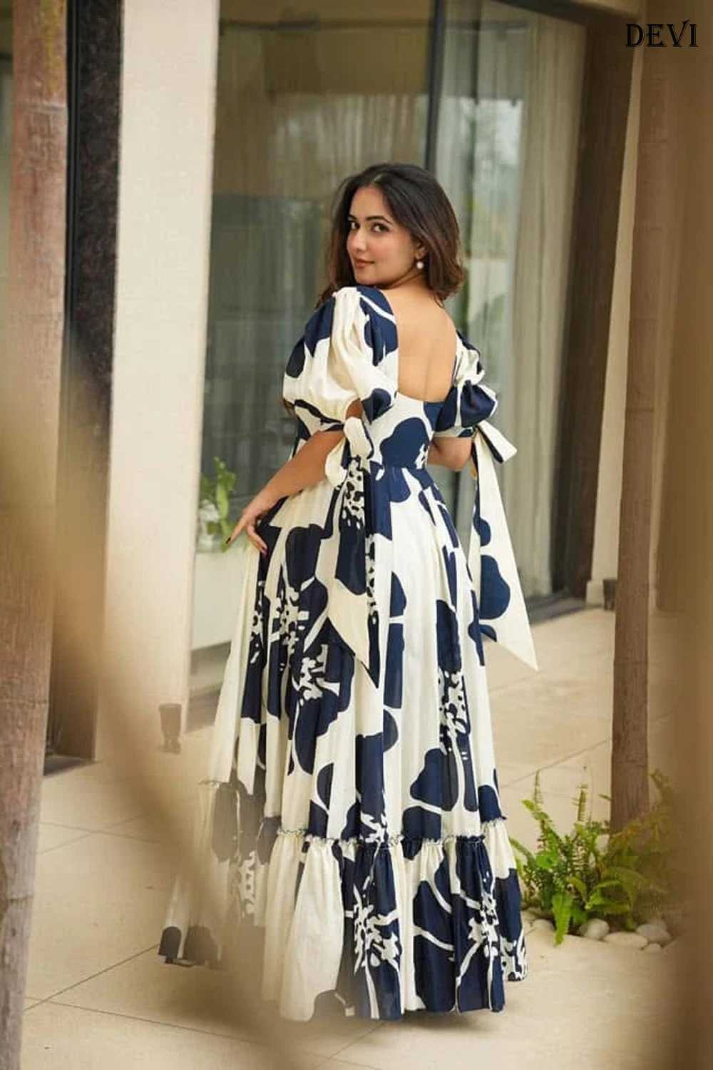 Cotton Cambric Printed Gown