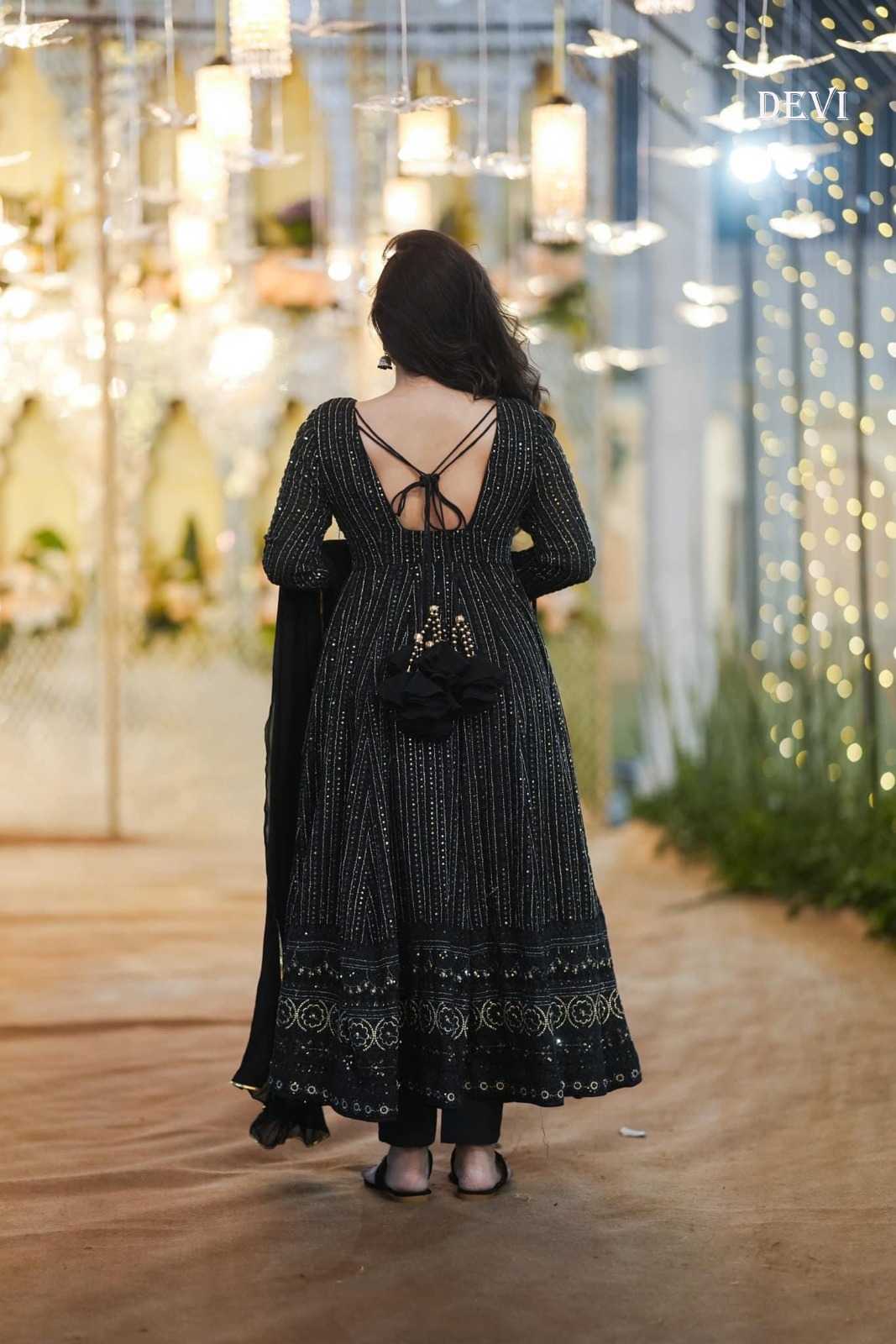 Faux Georgette Embroidery Gown