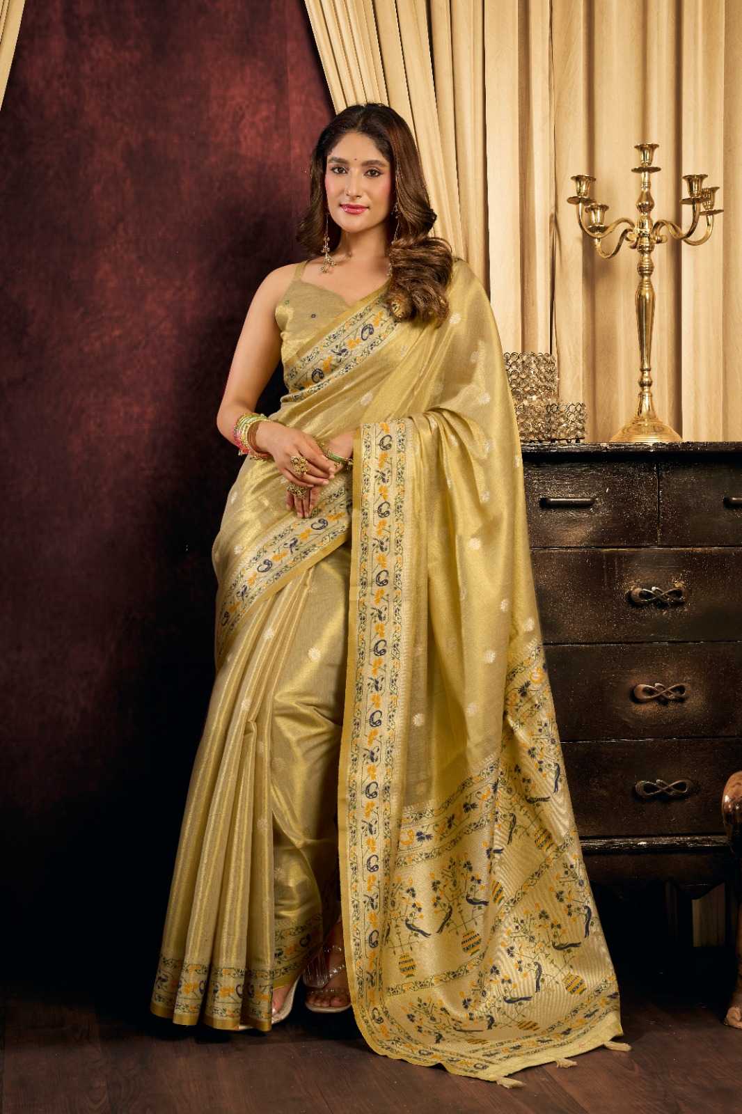 Gobuni Saira Tissue Silk Traditional Saree