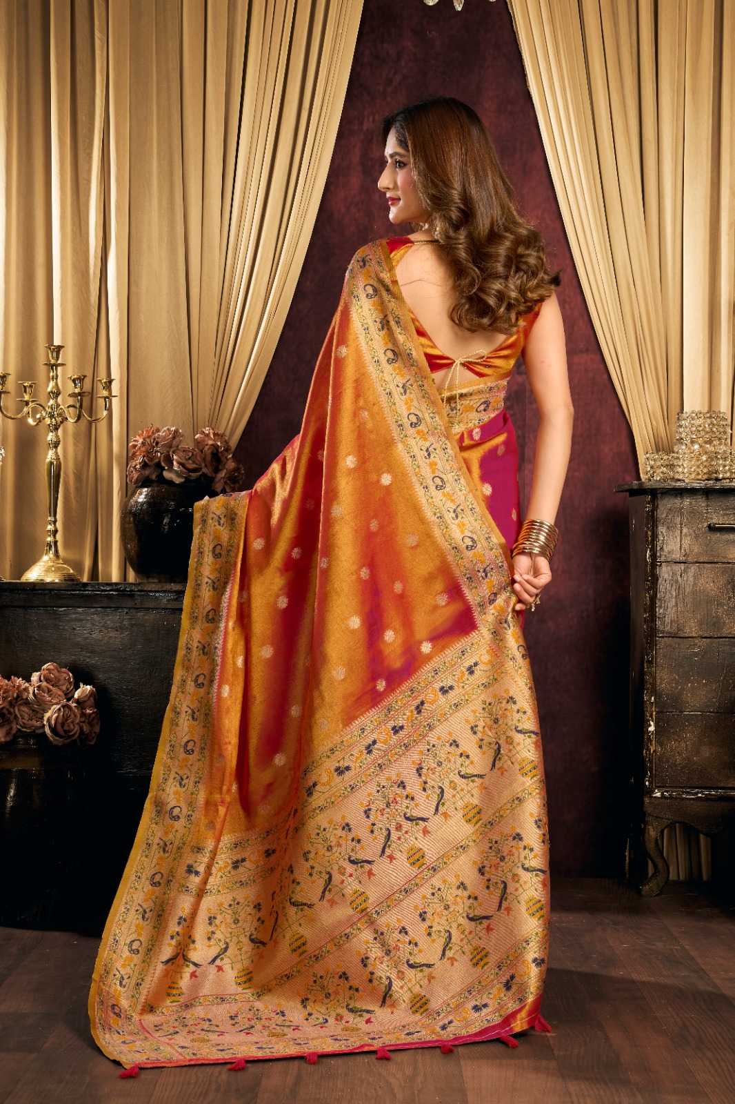 Gobuni Saira Tissue Silk Traditional Saree