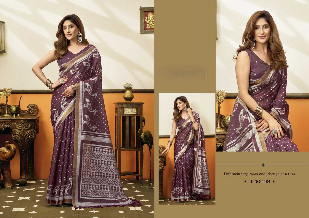 Gobuni Sangeeta Cotton Fancy Saree in Denim Blue
