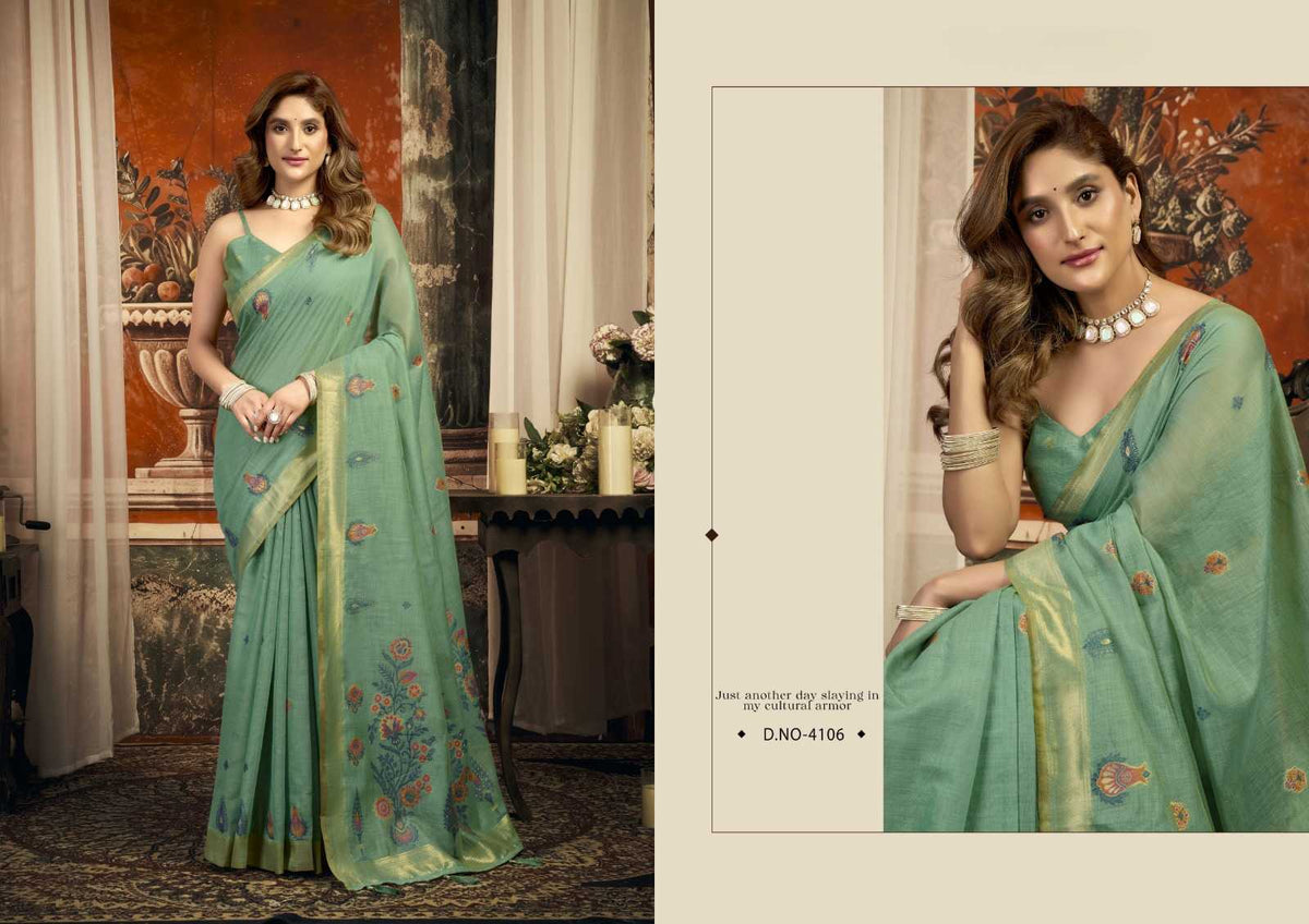 Gobuni Sejal Cotton Fancy Saree