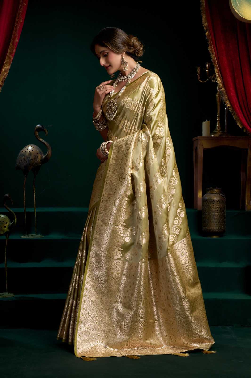 Gobuni Shreemati Satin Silk Traditional Saree