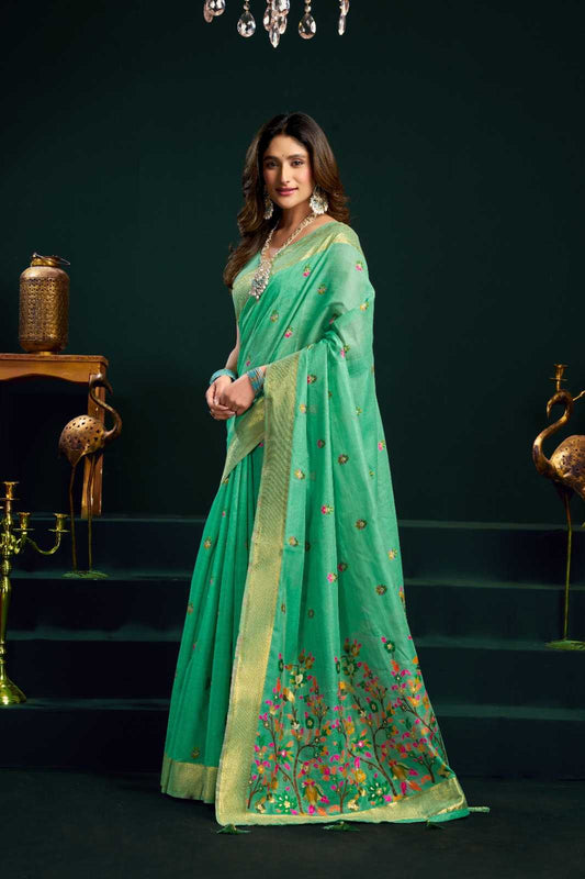 Gobuni Siya Cotton Fancy Saree