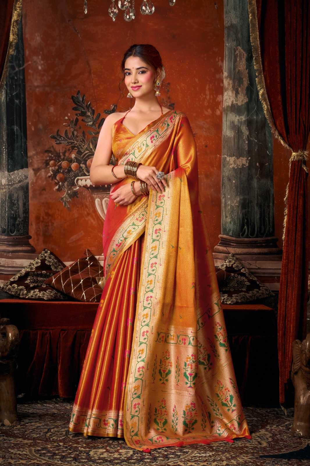 Tissue Silk Party Wear Saree