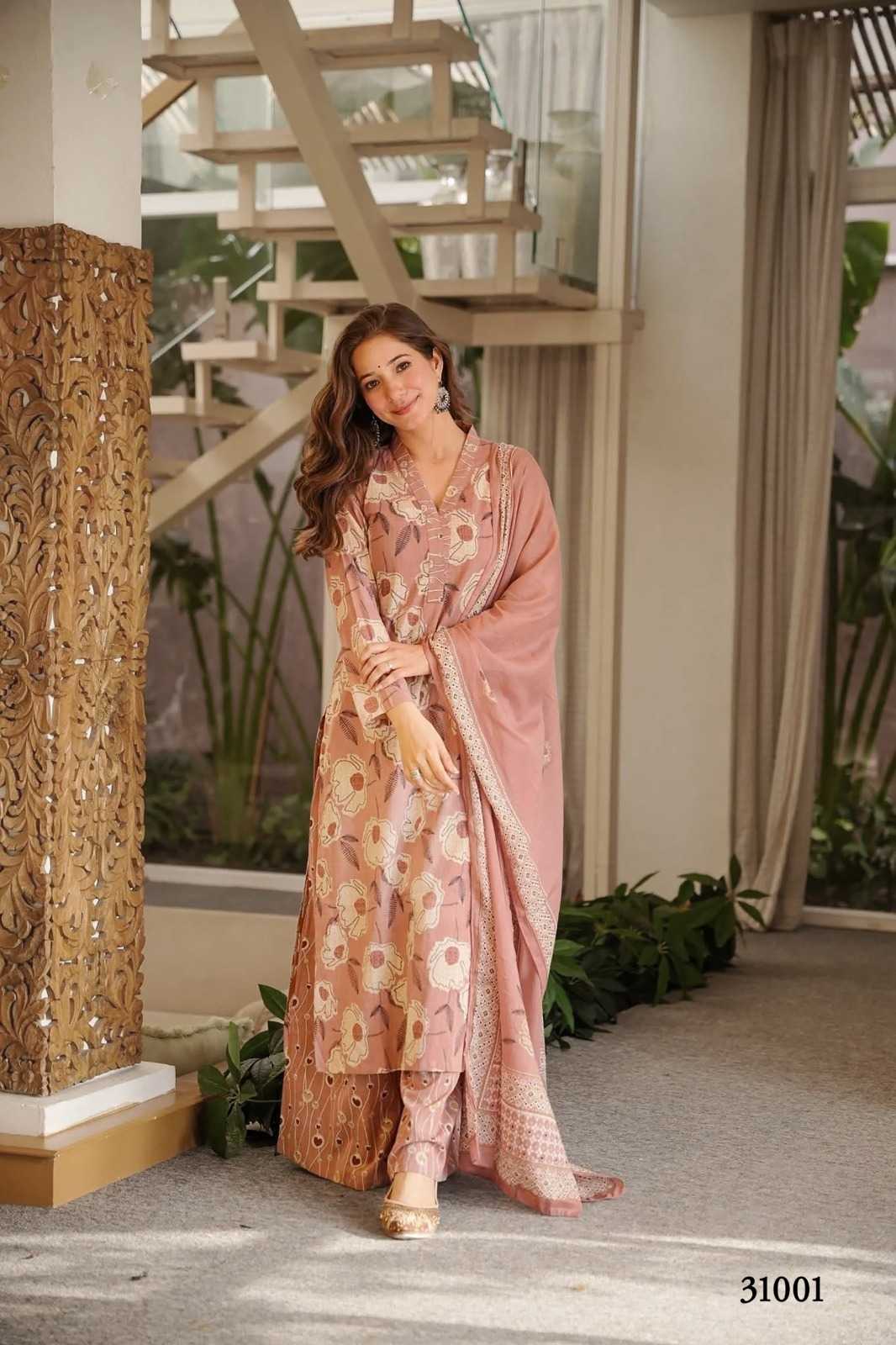 Lucaya Cotton Cambric Printed Suit