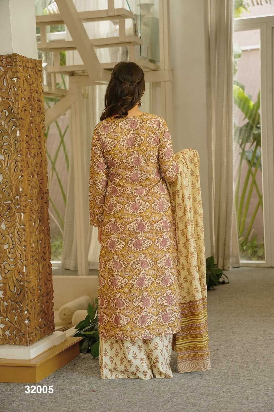 Lucaya Cotton Cambric Printed Suit in Sky