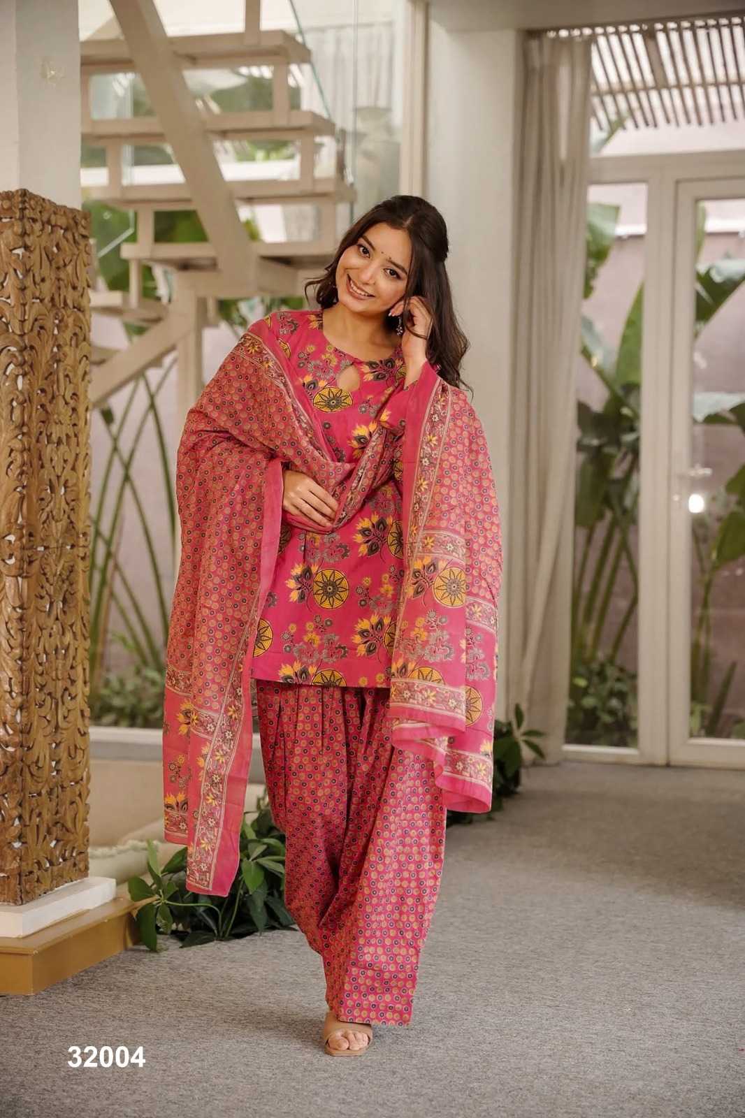 Lucaya Cotton Cambric Printed Suit in Sky