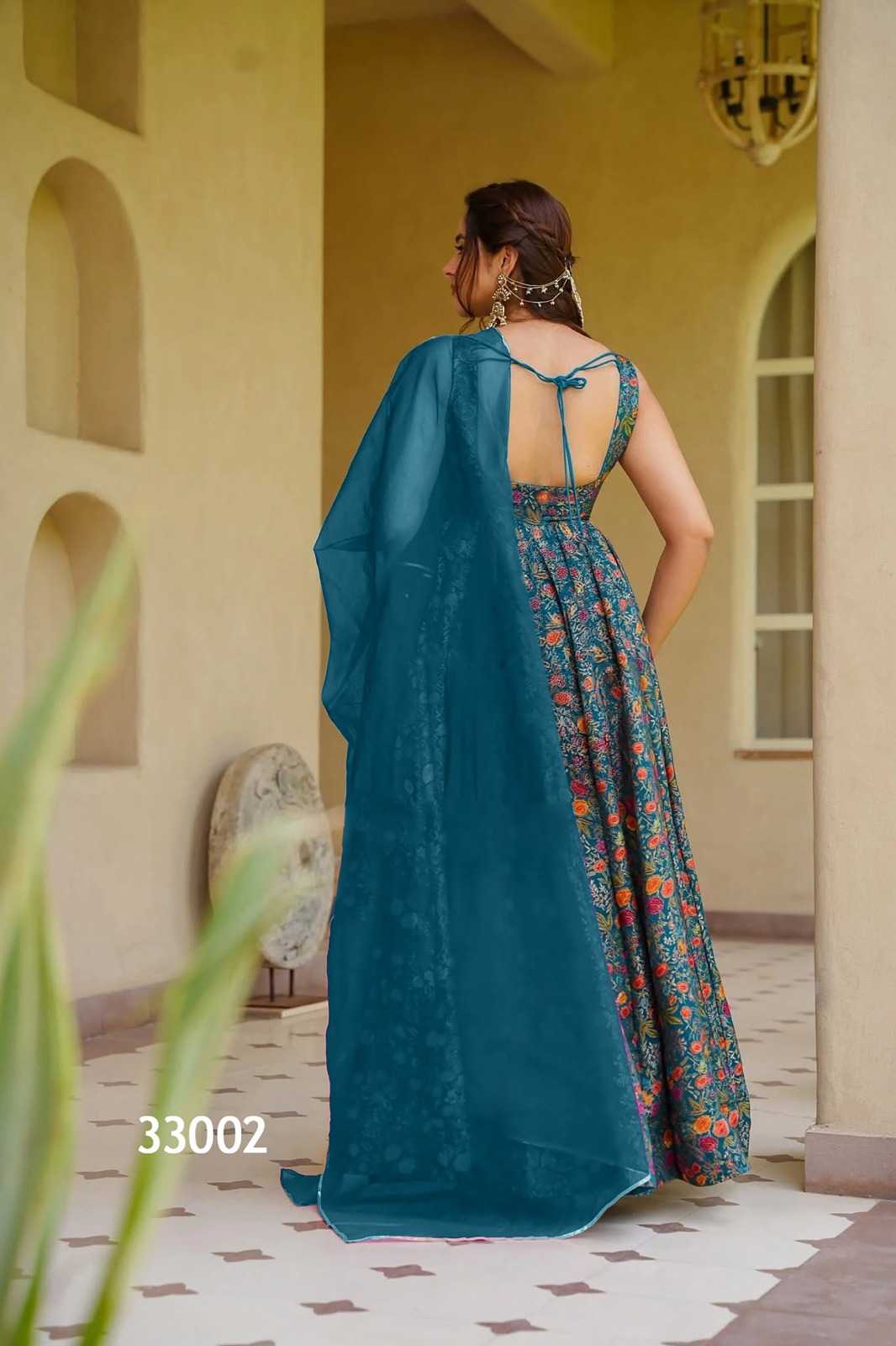 Heavy Silk Printed Gown