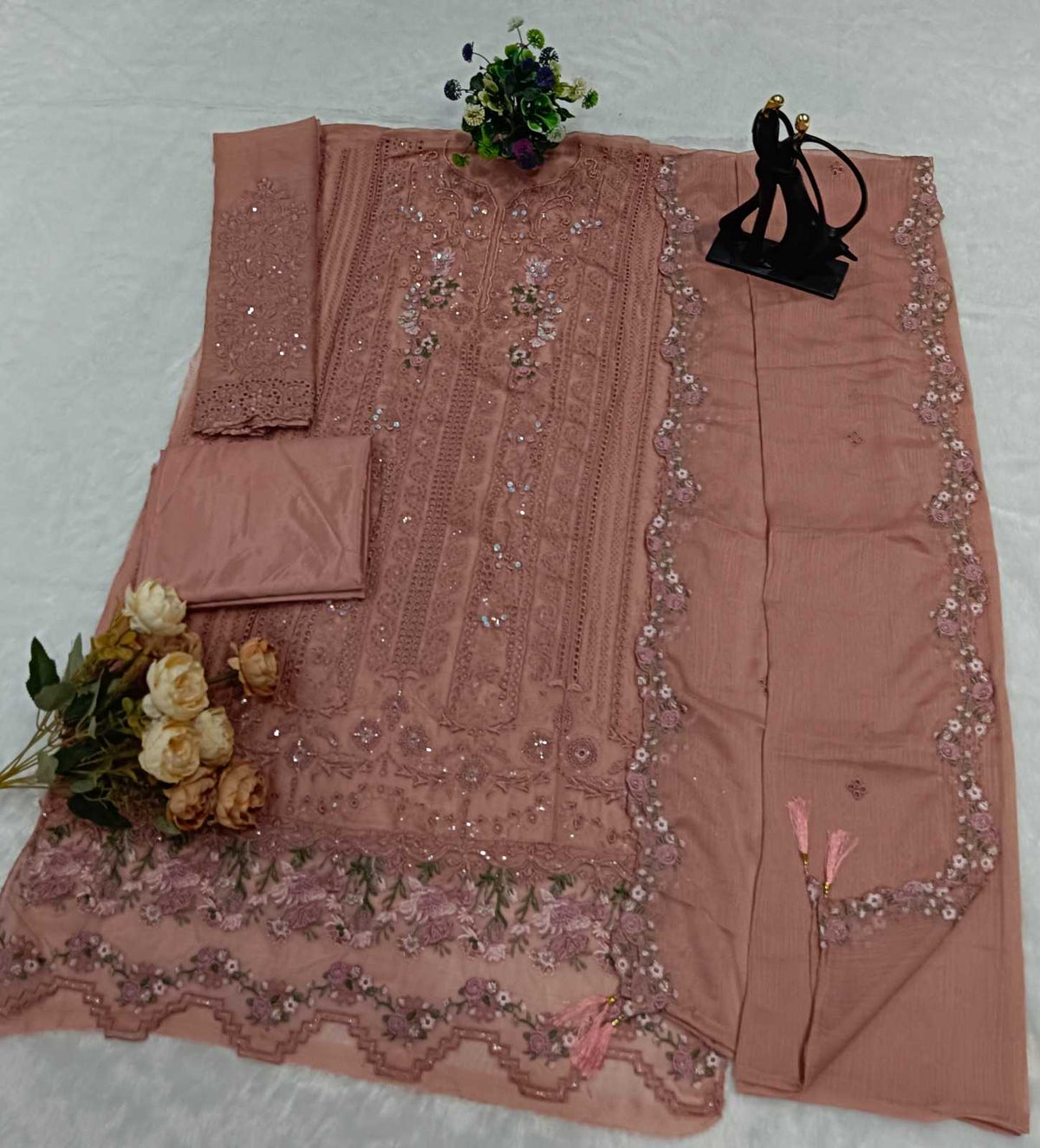 Maaria Chiffon Embroidery Suit