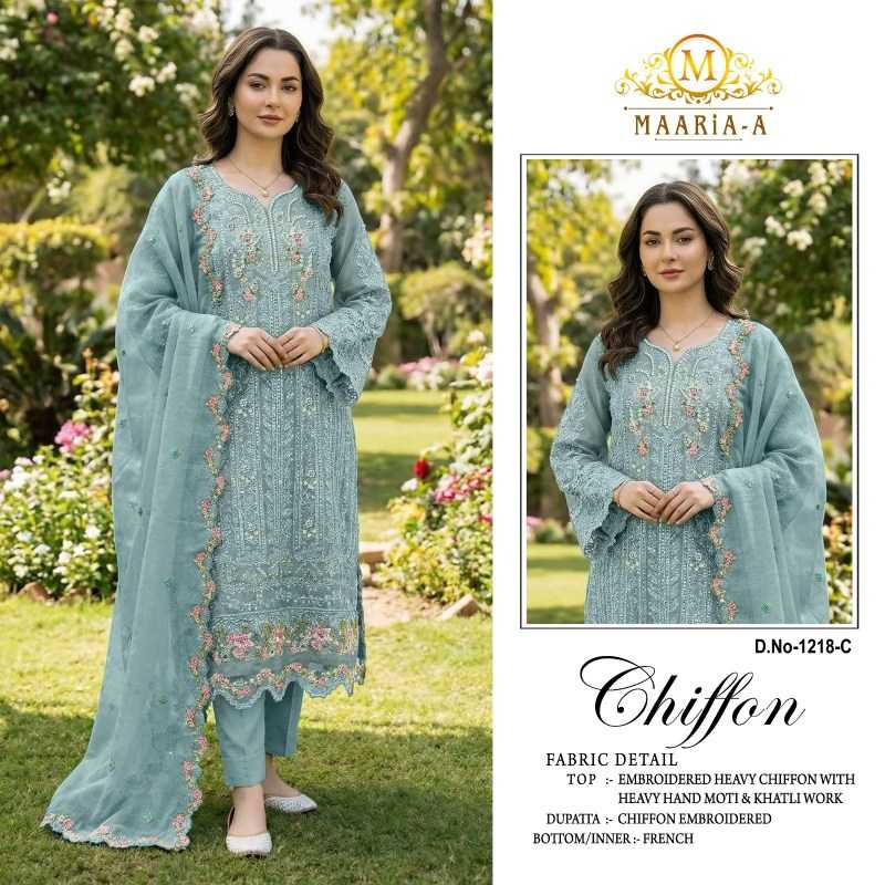 Maaria Chiffon Embroidery Suit