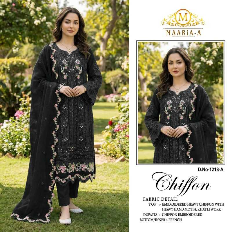 Maaria Chiffon Embroidery Suit