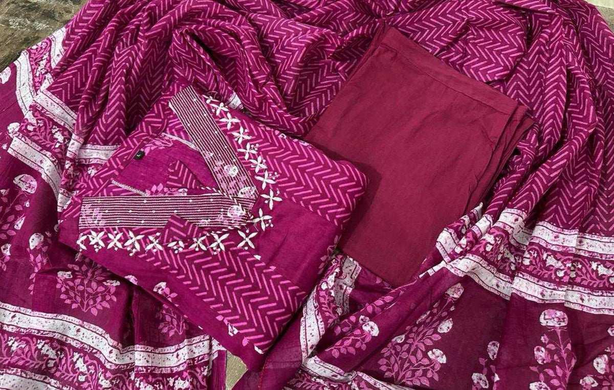 Maya Heavy Rayon Embroidery Suit
