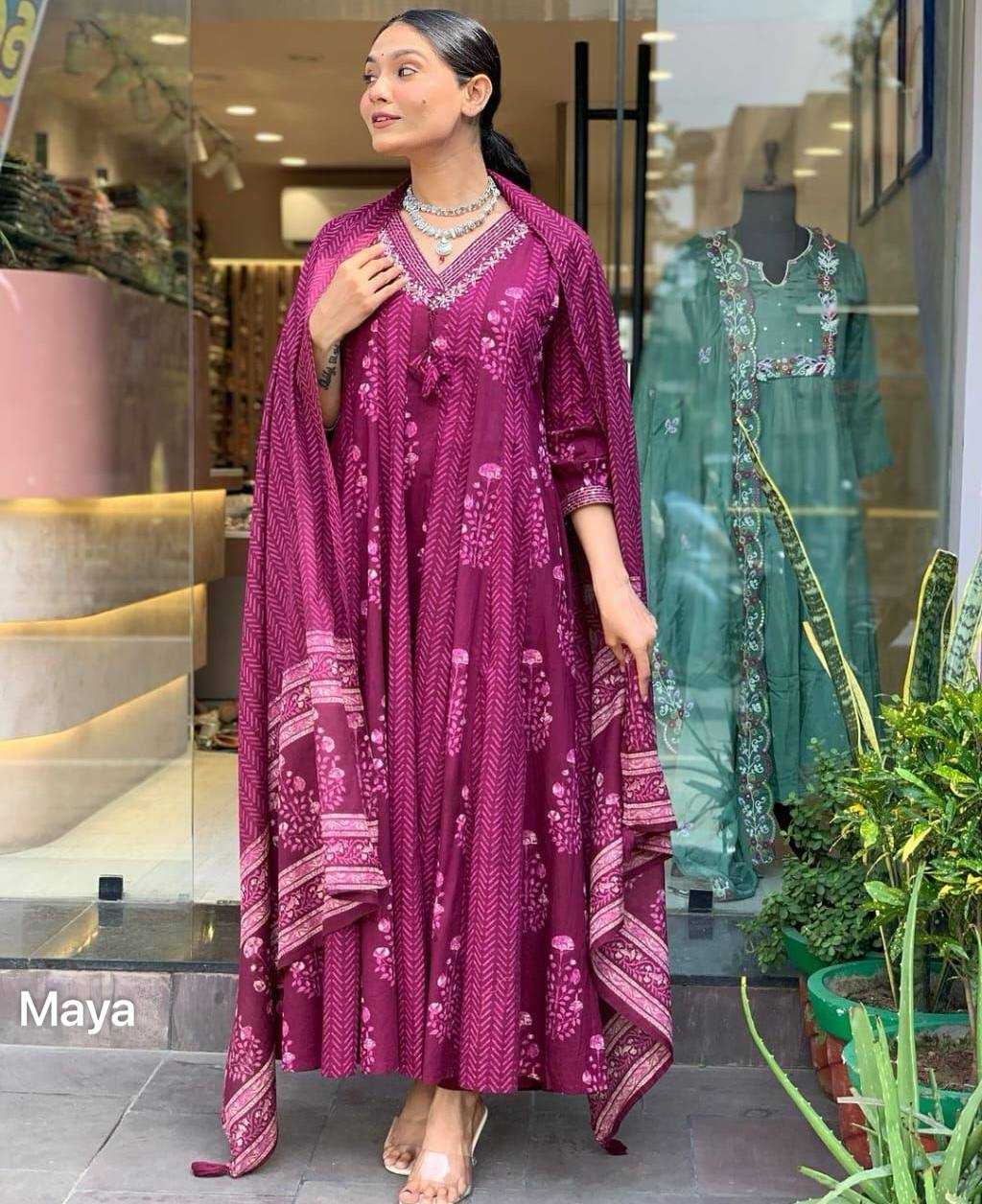 Maya Heavy Rayon Embroidery Suit