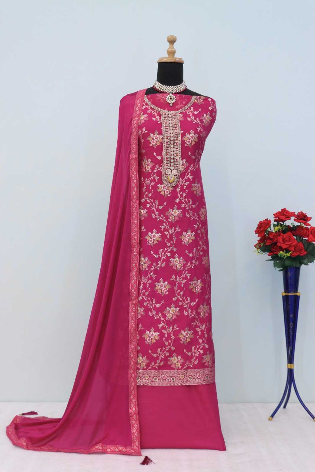 Meena Pure Viscos Embroidery Suit