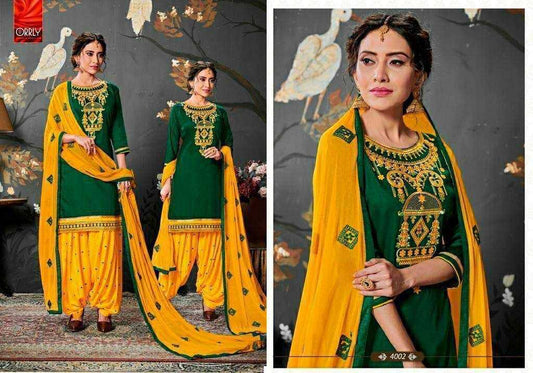 Orrly Patiyala Soft Cotton Silk Embroidery Suit
