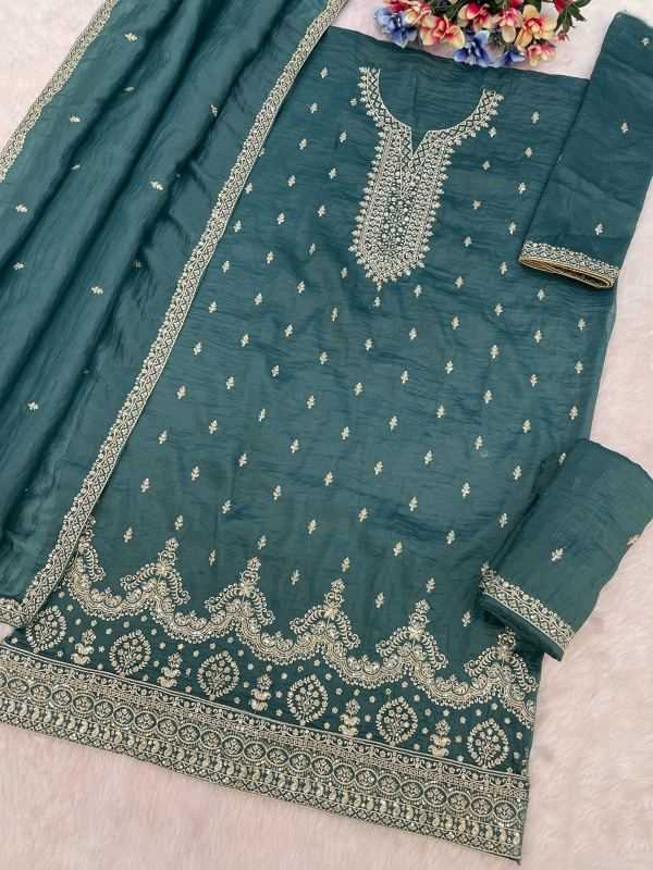 Heavy Silk Ladies Suit in Onion