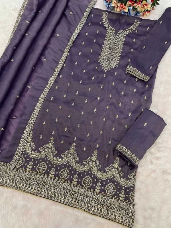 Heavy Silk Ladies Suit in Onion