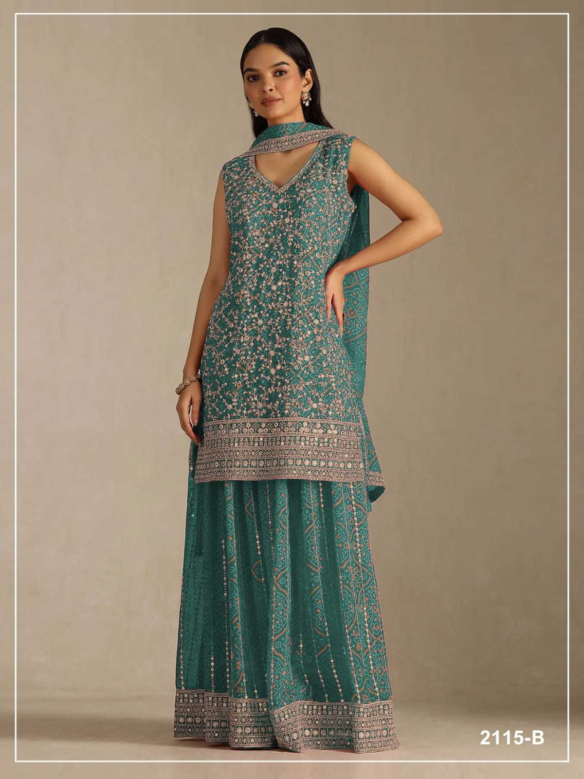 Pavitra Faux Georgette Printed Suit in Morpich