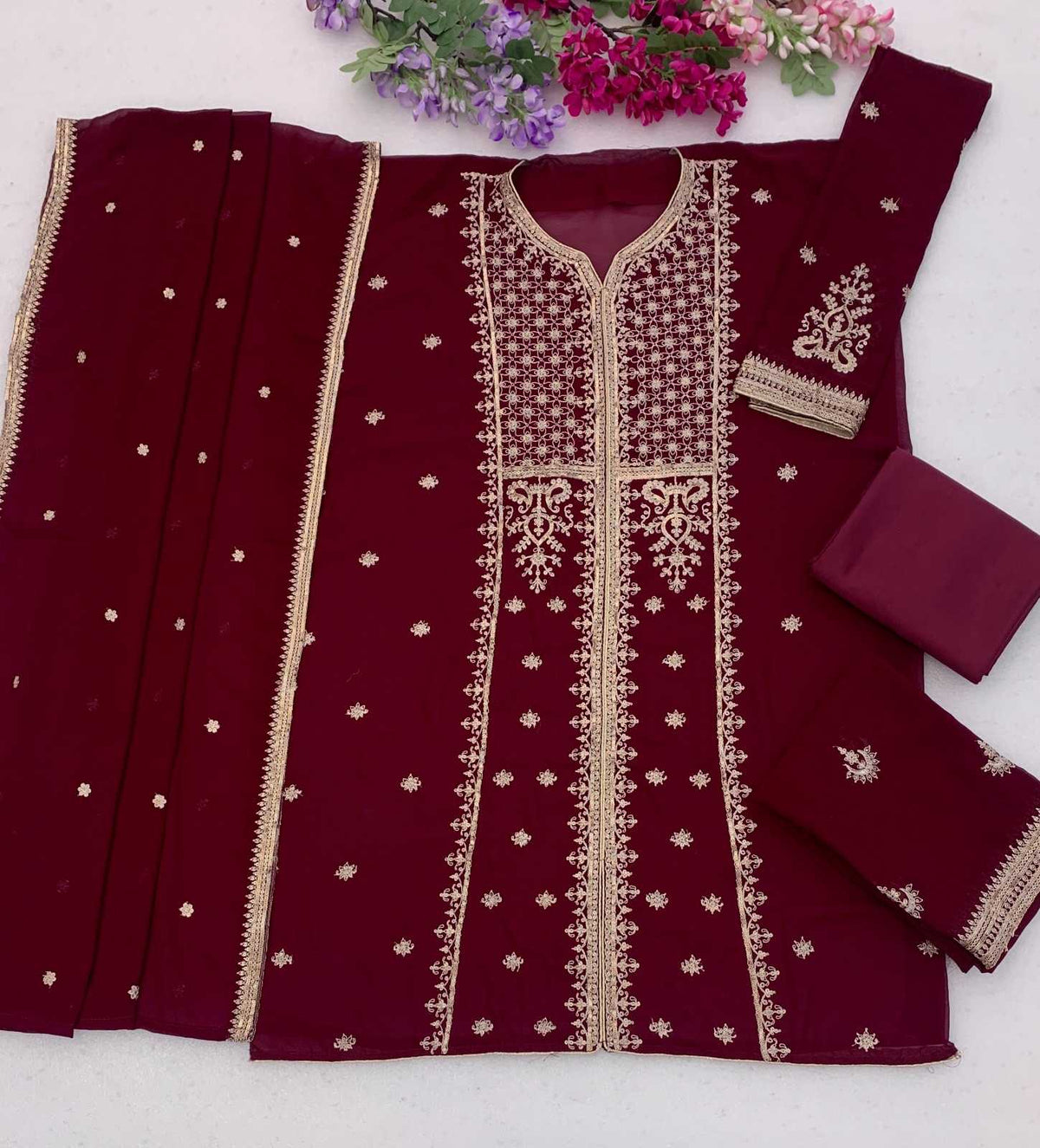 Pavitra Faux Georgette Saree