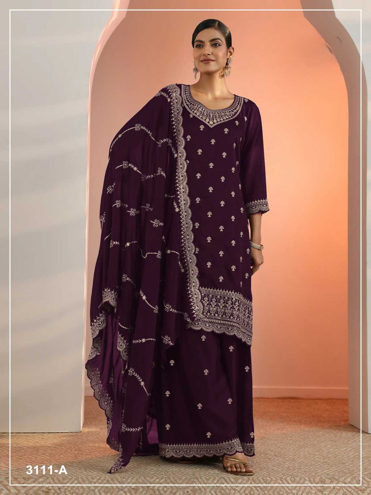 Pavitra Faux Georgette Embroidery Suit in Black