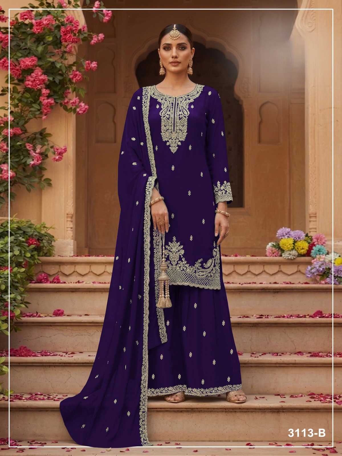 Pavitra Faux Georgette Embroidery Suit