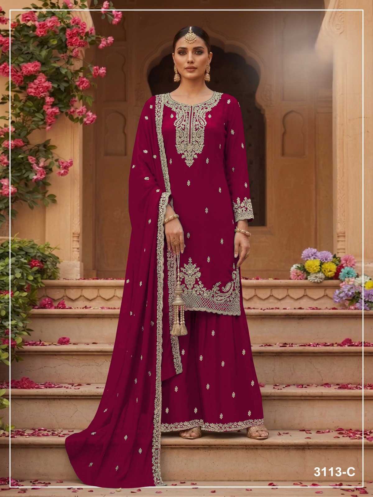 Pavitra Faux Georgette Embroidery Suit