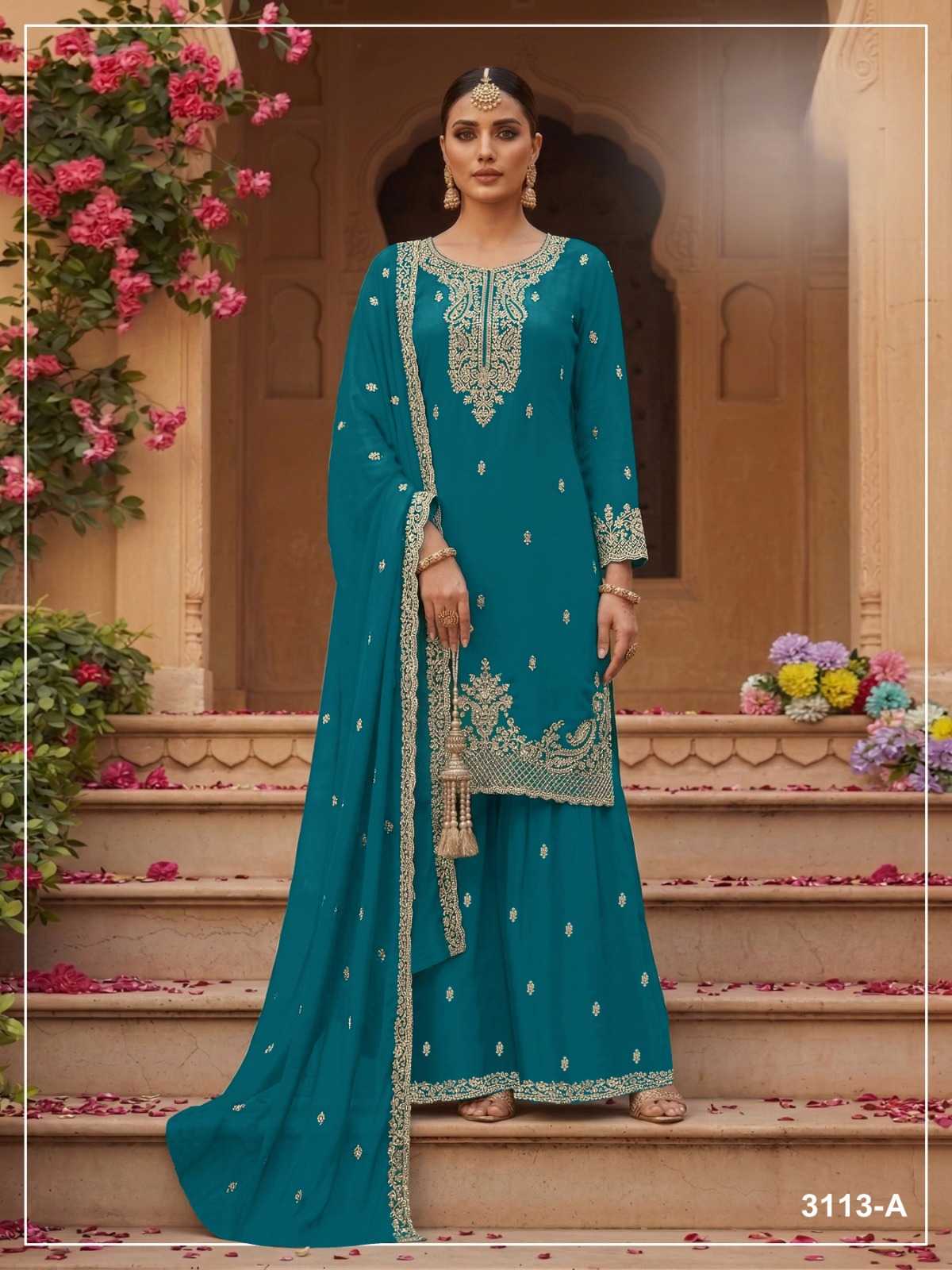 Pavitra Faux Georgette Embroidery Suit