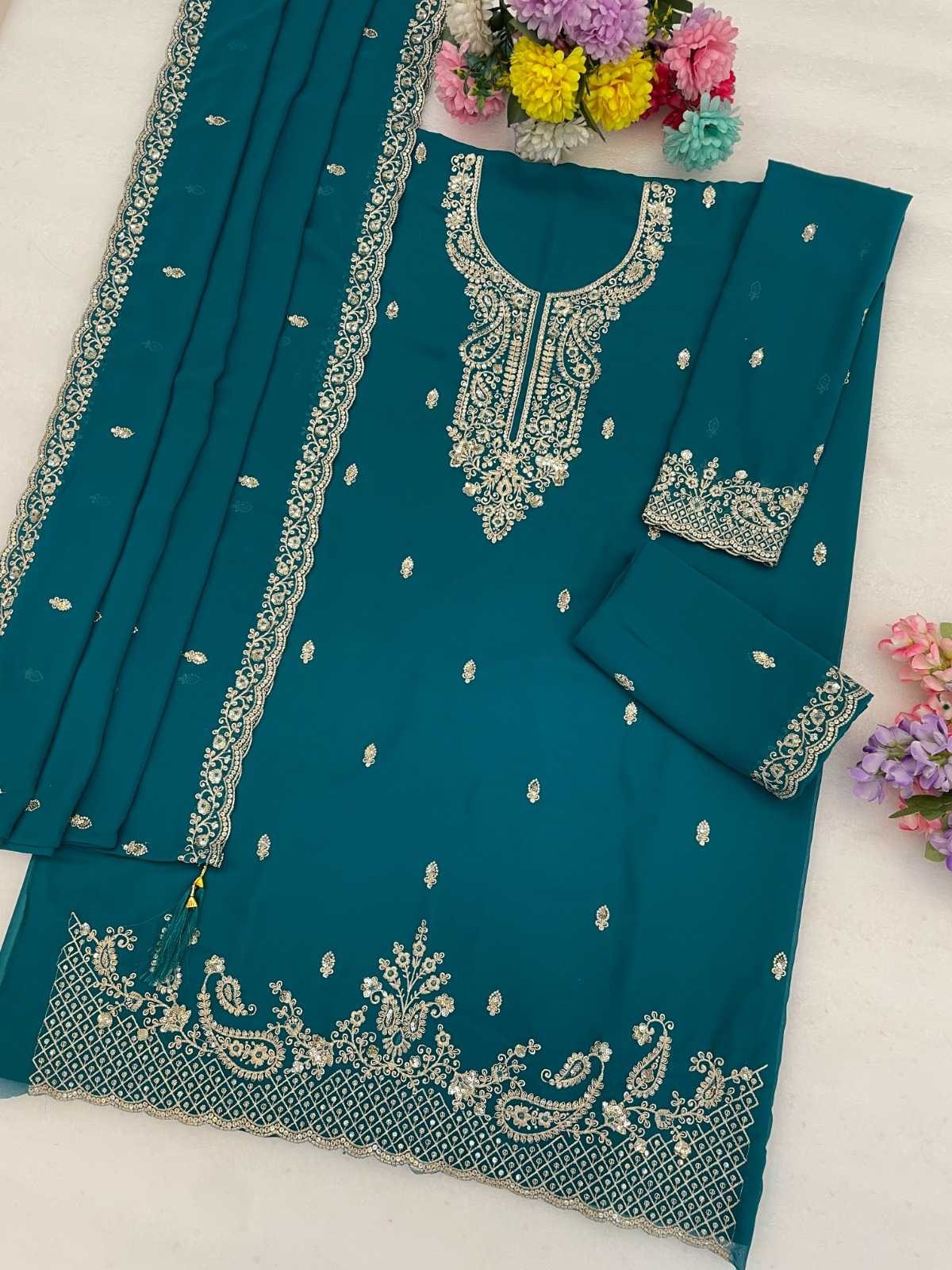 Pavitra Faux Georgette Embroidery Suit