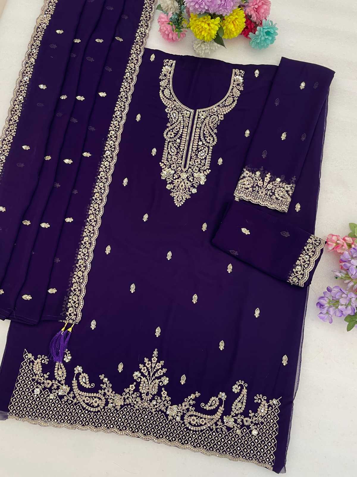 Pavitra Faux Georgette Embroidery Suit