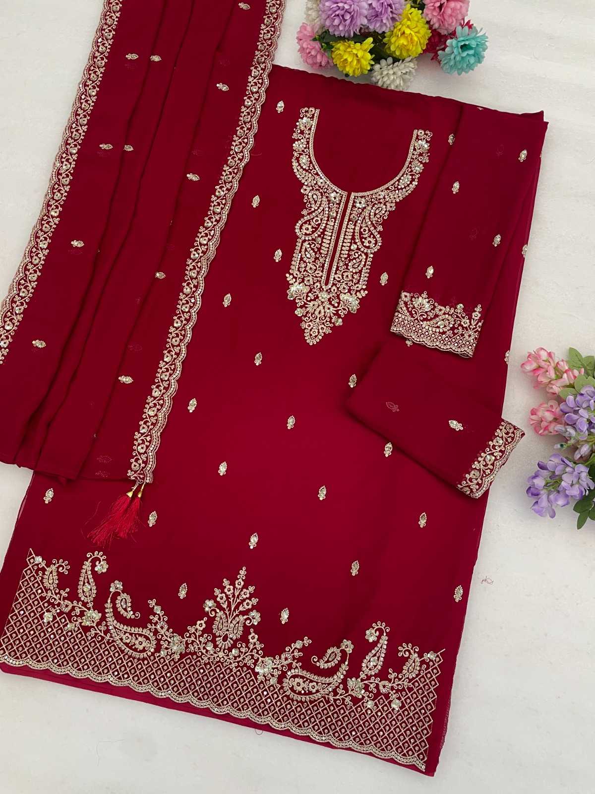 Pavitra Faux Georgette Embroidery Suit