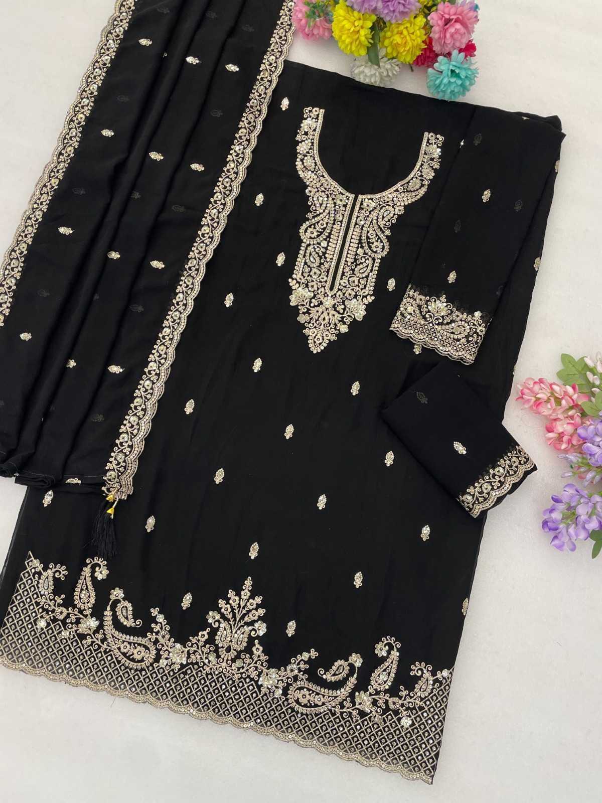 Pavitra Faux Georgette Embroidery Suit