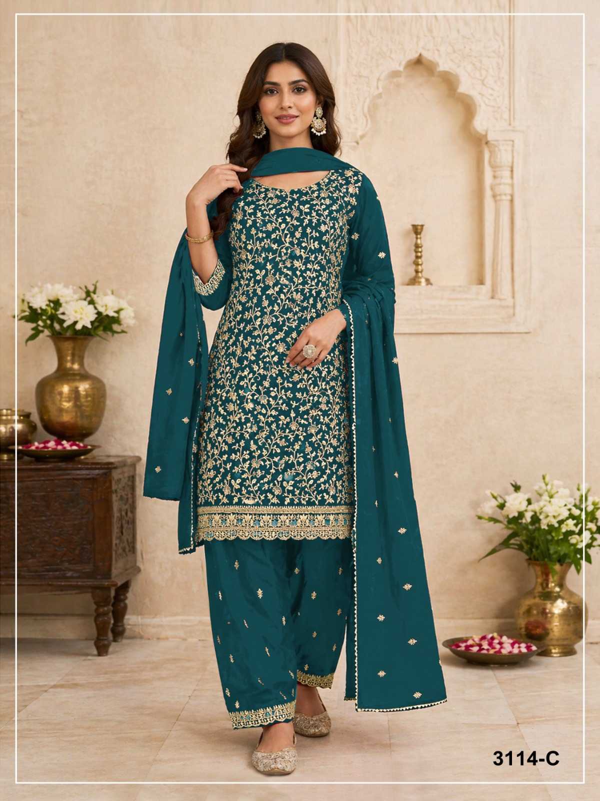 Pavitra Heavy Silk Embroidery Suit