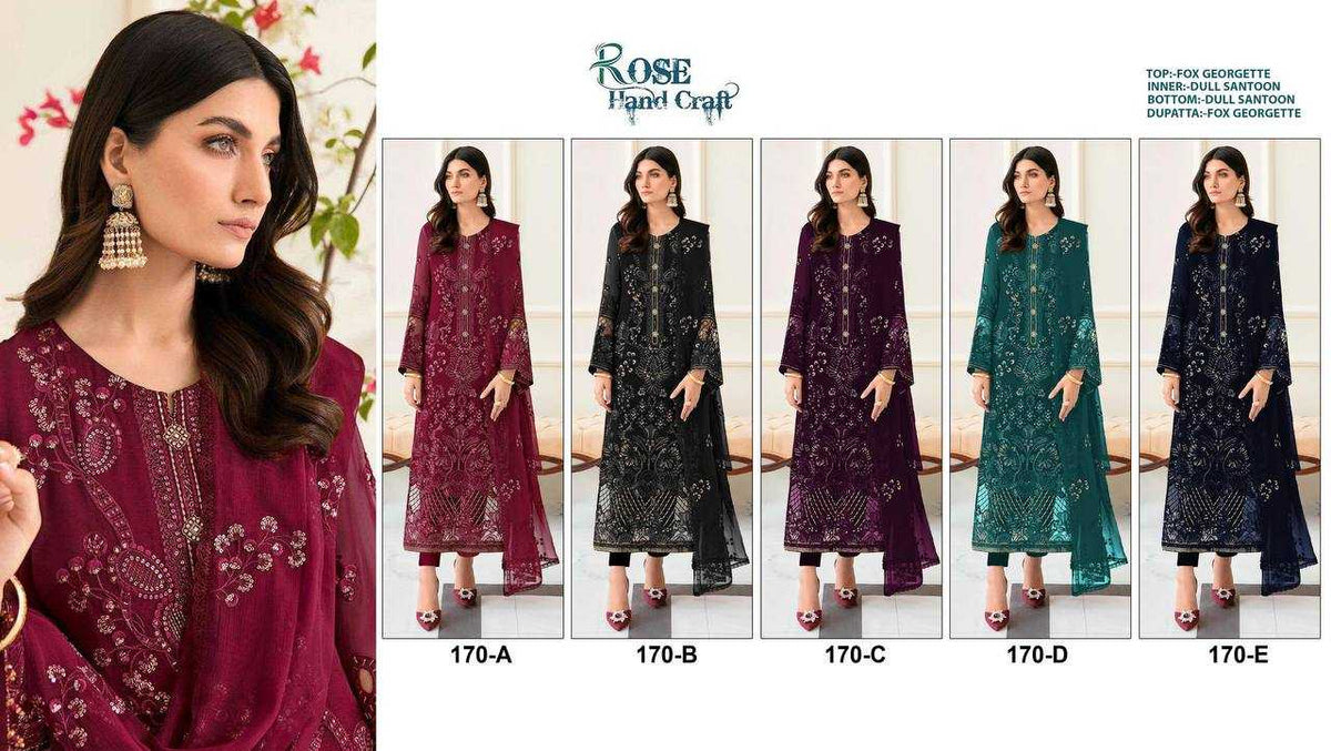 Shanaya Faux Georgette Embroidery Suit