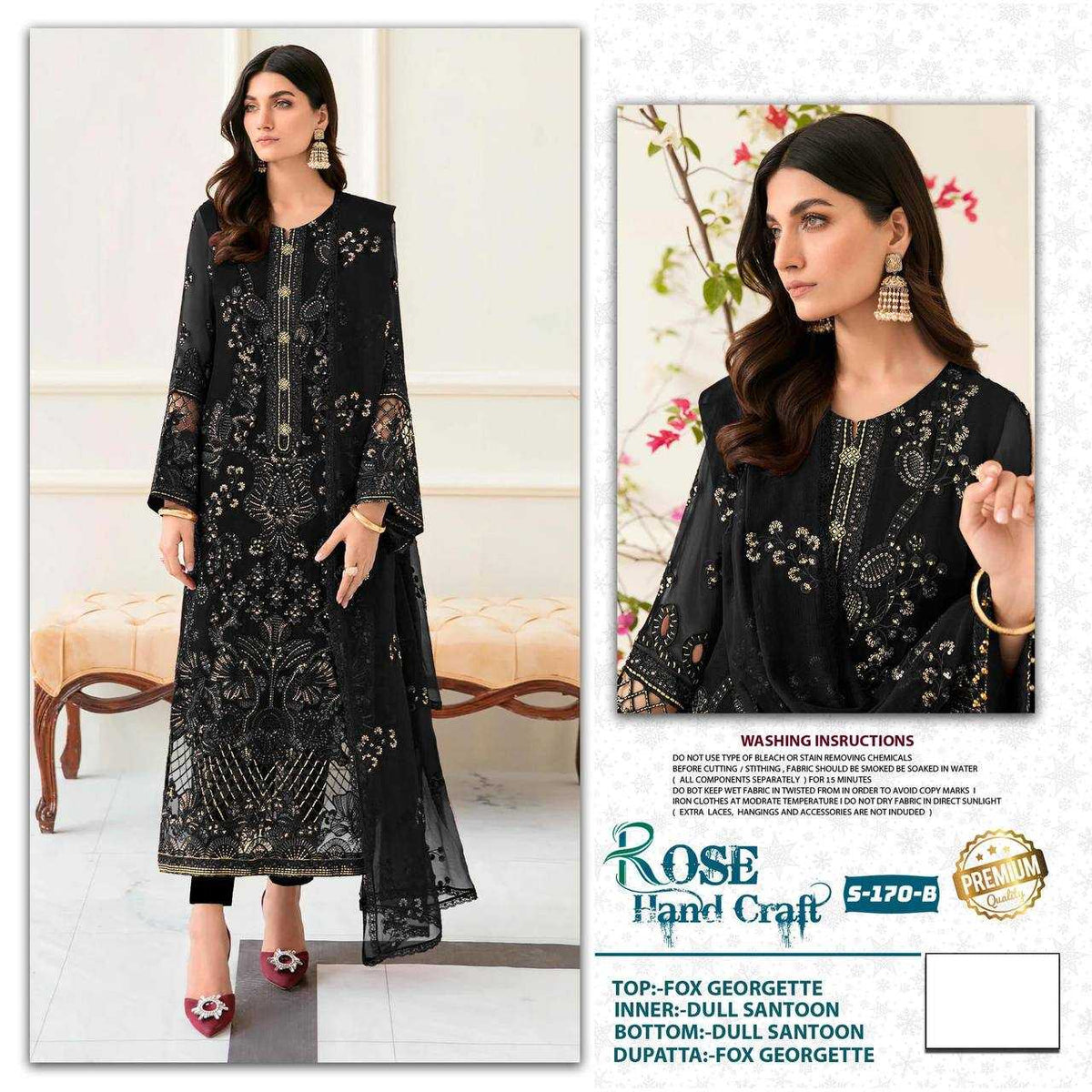 Shanaya Faux Georgette Embroidery Suit