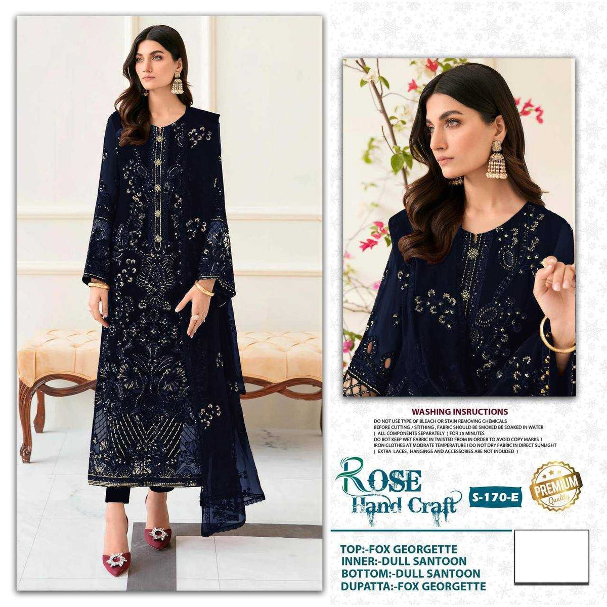 Shanaya Faux Georgette Embroidery Suit