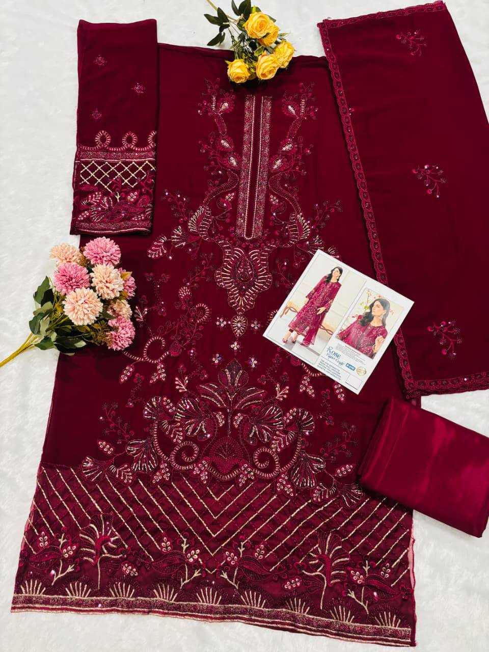 Shanaya Faux Georgette Embroidery Suit