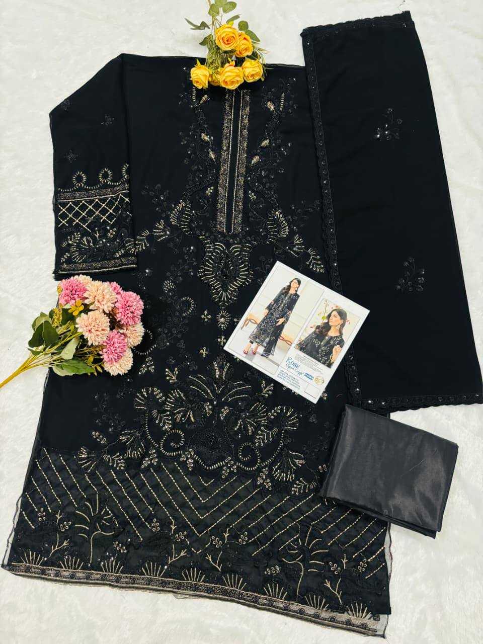 Shanaya Faux Georgette Embroidery Suit