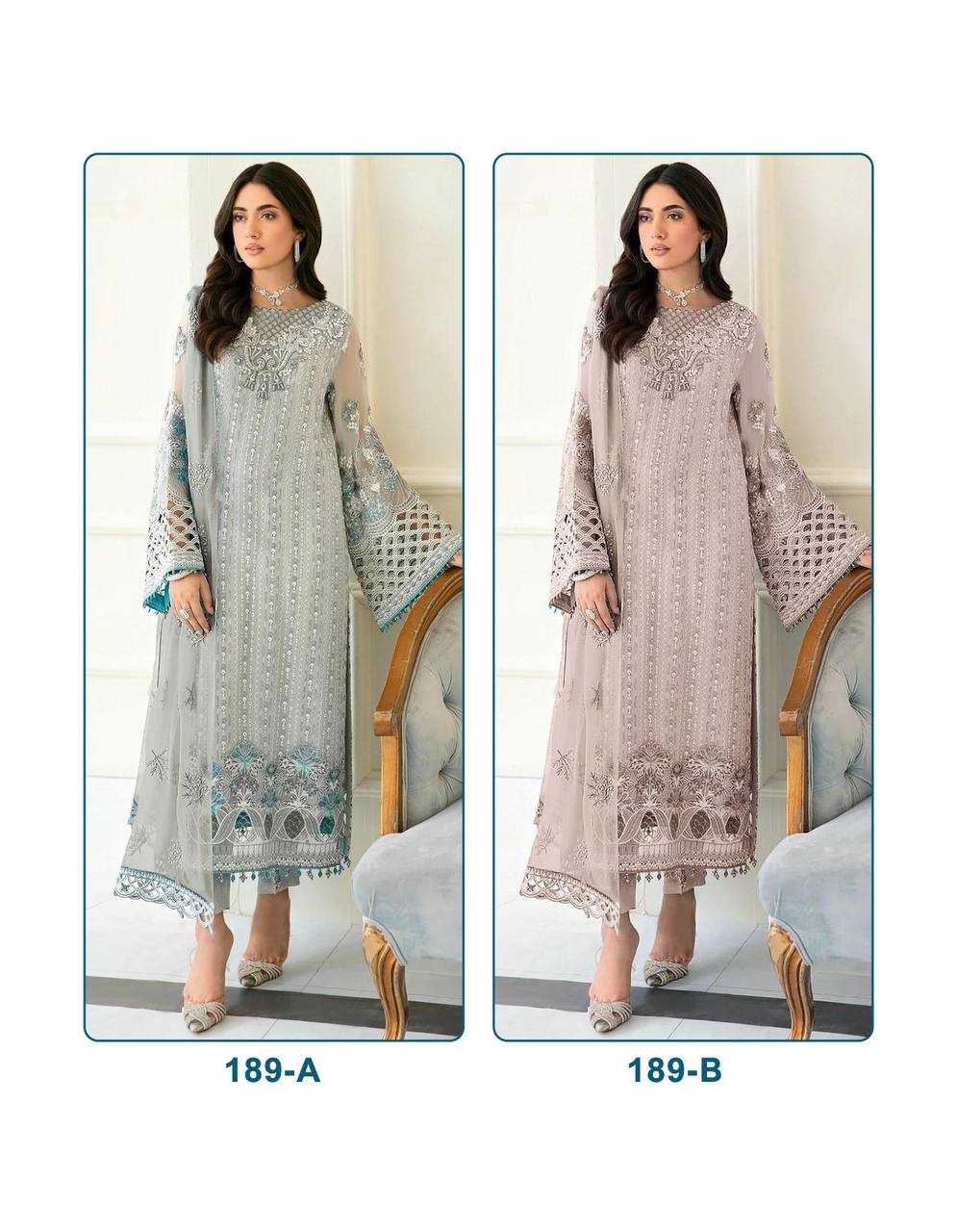 Shanaya Faux Georgette Embroidery Suit in Beige