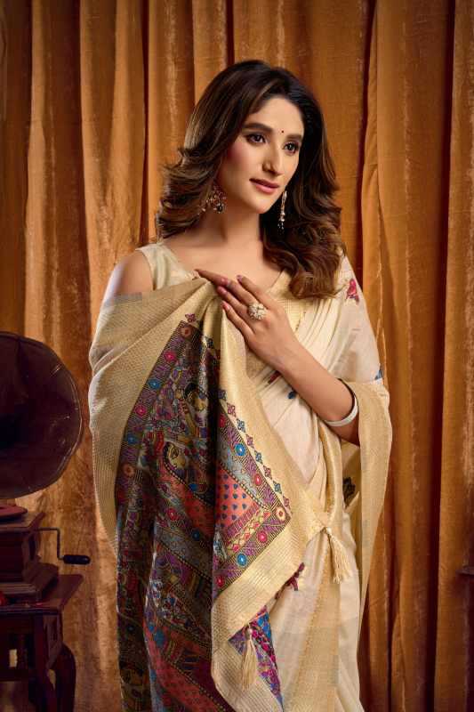 Shruti Khadi Cotton Jacquard Saree