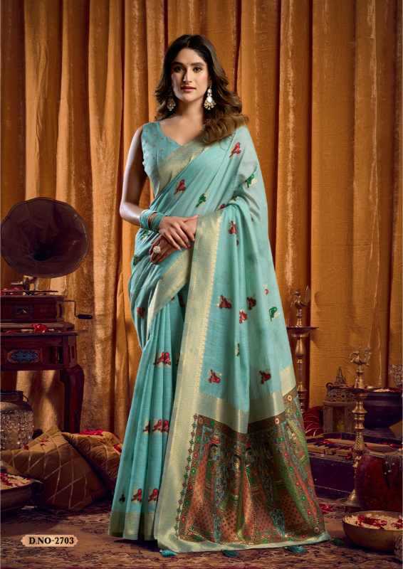 Shruti Khadi Cotton Jacquard Saree