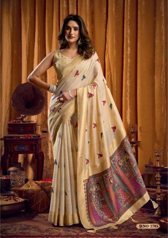 Shruti Khadi Cotton Jacquard Saree