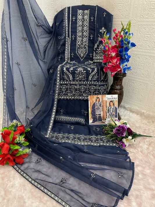 Tawakkal Organza Silk Palazzo Suit