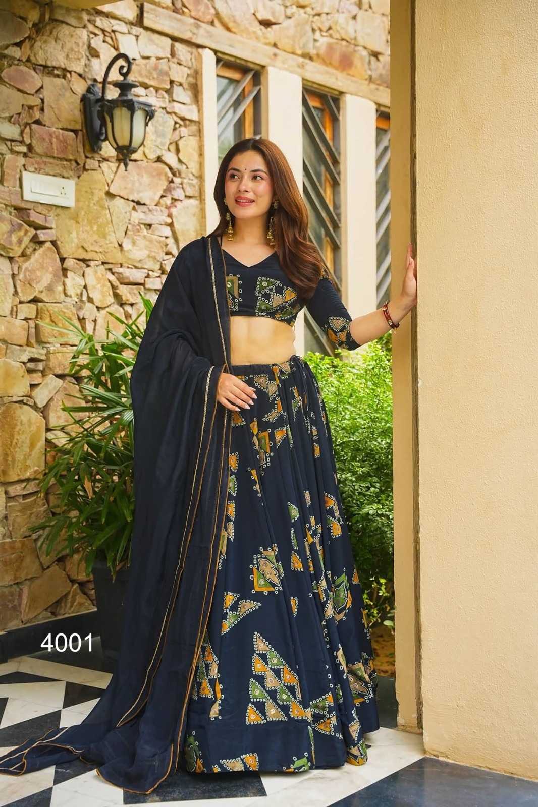 Crepe Silk Designer Lehenga