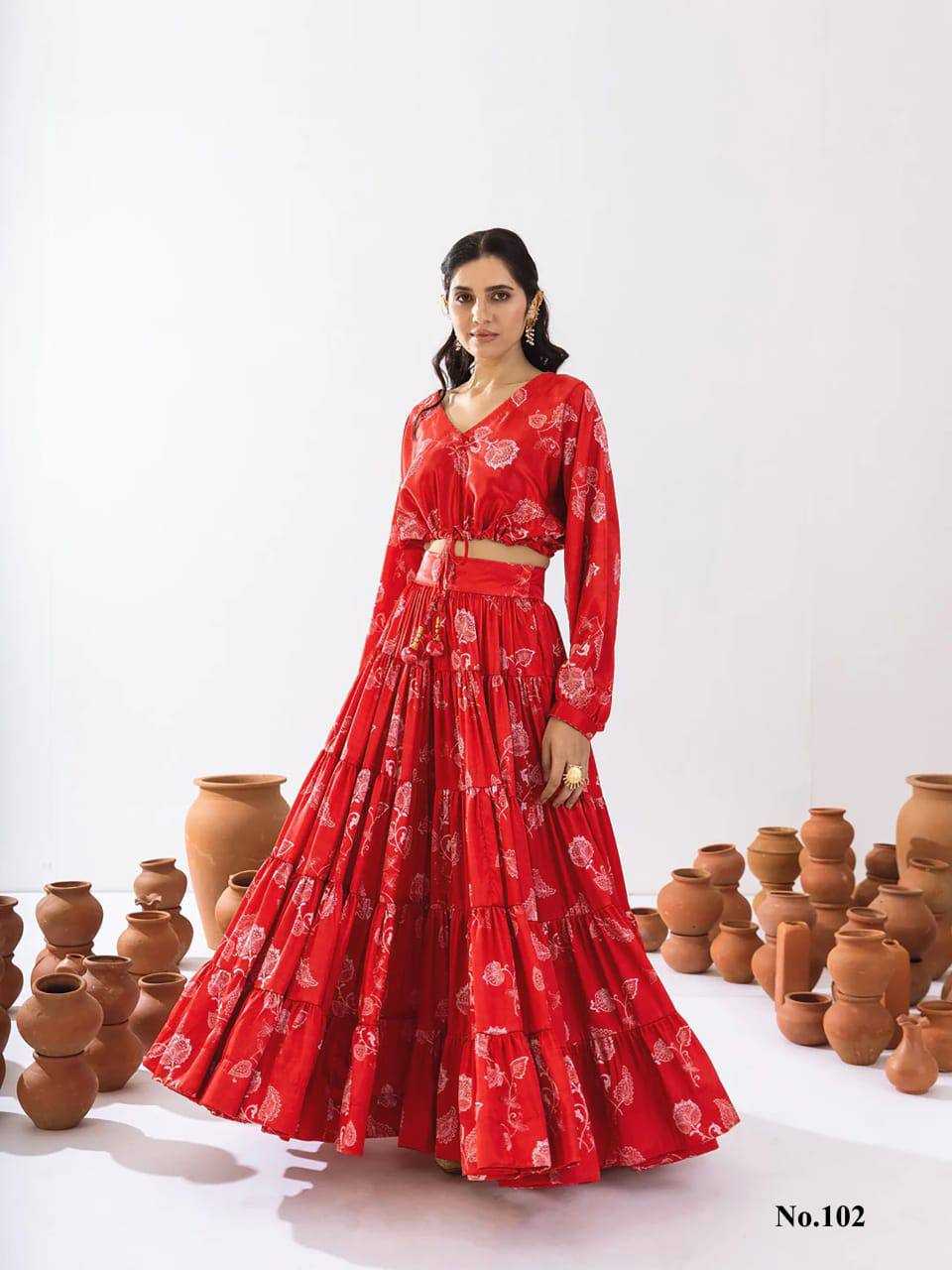 Vallari Chinon Designer Lehenga