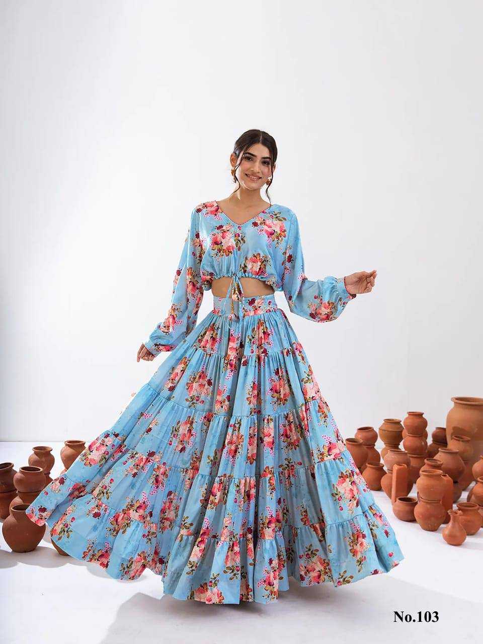 Vallari Chinon Designer Lehenga