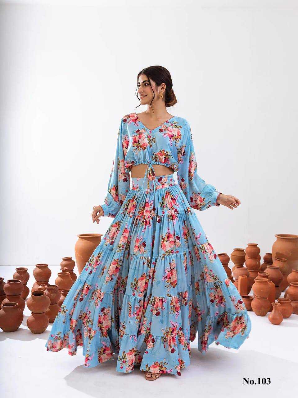 Vallari Chinon Designer Lehenga