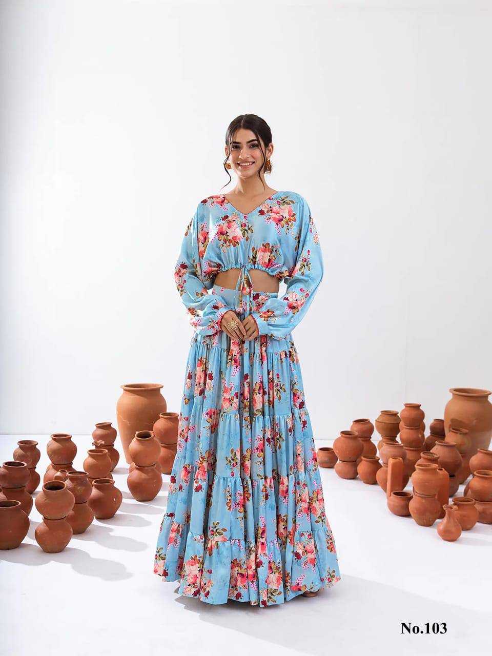 Vallari Chinon Designer Lehenga